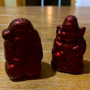 Japanese vintage Buddha Salt & Pepper Shakers, mint condition